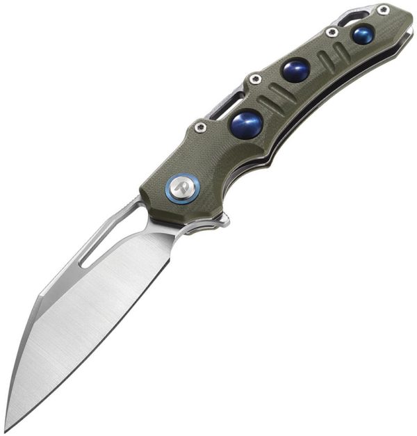 Dreamtech Linerlock Folding Knife 3.5" D2 OD Green Micarta
