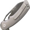 Button Lock Ti/Damascus
