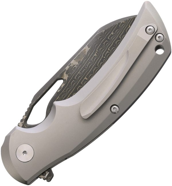 Button Lock Ti/Damascus