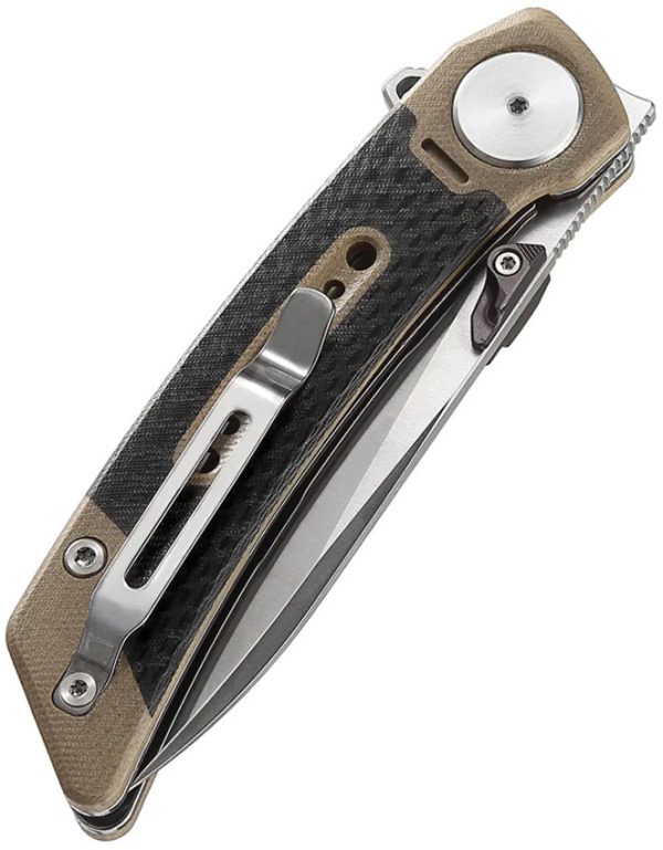 Dreamtech Linerlock Folding Knife 3.13" 14C28N Blade Desert G10