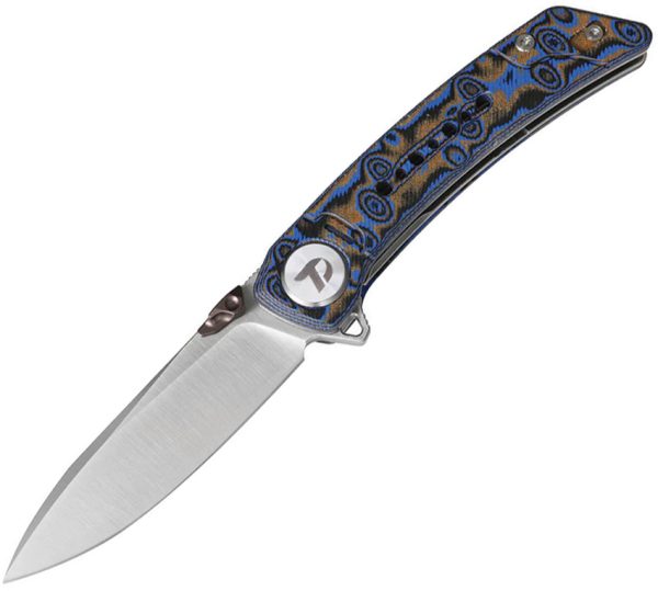 DTK3610MBL Dreamtech Linerlock Folding Knife 3.13" 14C28N Micarta Blue