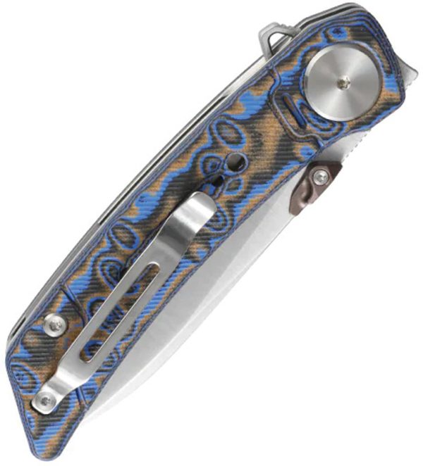 DTK3610MBL_add_01 Dreamtech Linerlock Folding Knife 3.13" 14C28N Micarta Blue
