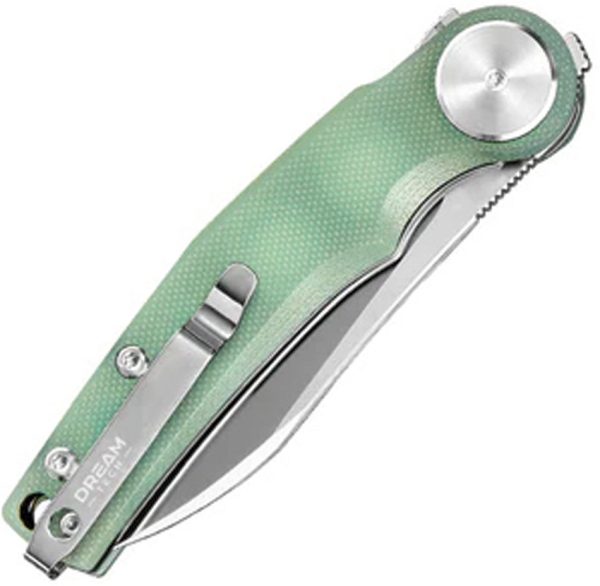 Dreamtech Linerlock Folding Knife 3.25" D2 Jade G10