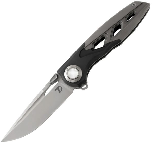 Dreamtech Button Lock Folding Knife 3.5" M390 Blade Ti/Zirc Handle