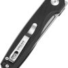 Dreamtech Button Lock Folding Knife D2 Tanto Black G10 3.38"