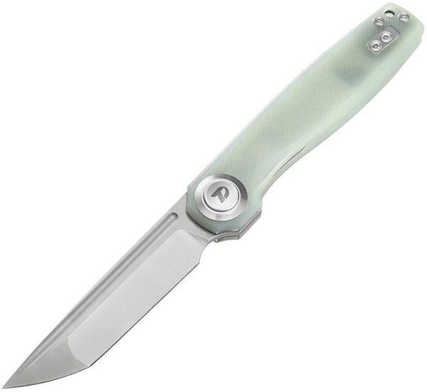 DTK4002GJ Dreamtech Button Lock Folding Knife D2 Tanto Jade G10 4.5"