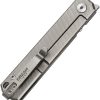 Dreamtech Framelock Ti Gray Folding Knife 3.13" D2 Drop Point