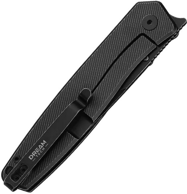 Dreamtech Framelock Ti Black 3.38" D2 Folding Knife
