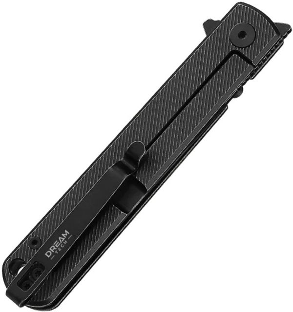 Dreamtech Framelock Folding Knife 3.5" D2 Black Titanium