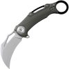 Dreamtech Button Lock Karambit Folding Knife 3" 14C28N Gray
