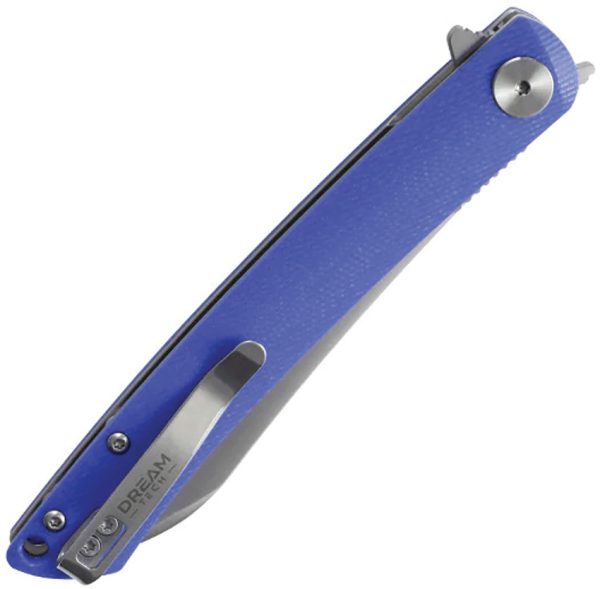 Dreamtech Large Linerlock Folding Knife 3.75" D2 Blue G10