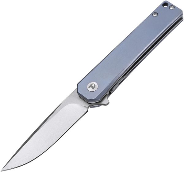 Dreamtech Linerlock Ti Blue Folding Knife 3" VG-10