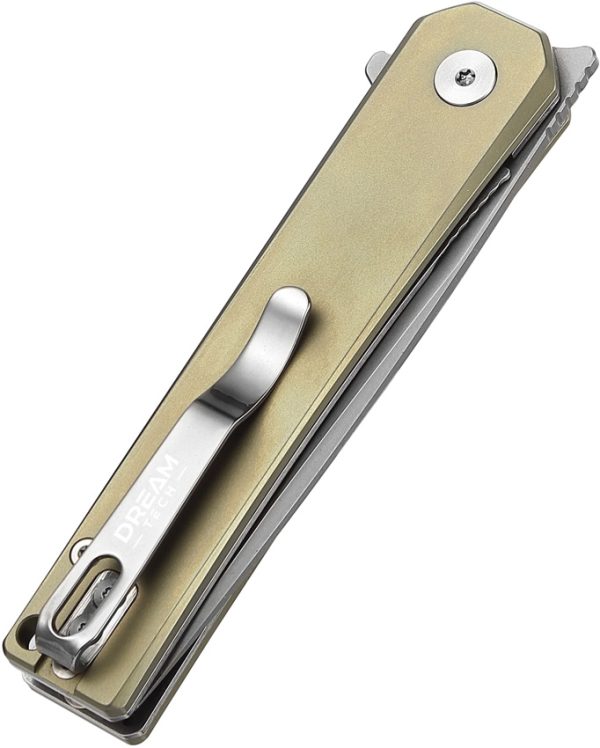DTK4286GR_add_01 Dreamtech Linerlock Ti Gold Folding Knife 3" VG-10 Blade