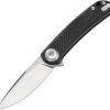 Dreamtech Button Lock Folding Knife 3.38" VG-10 Carbon Fiber