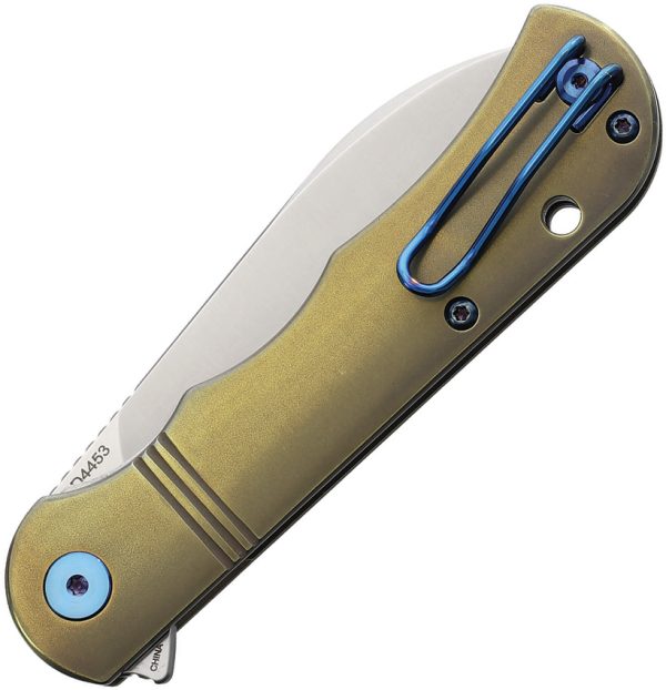 Dreamtech Linerlock Ti Gold 3" Folding Knife