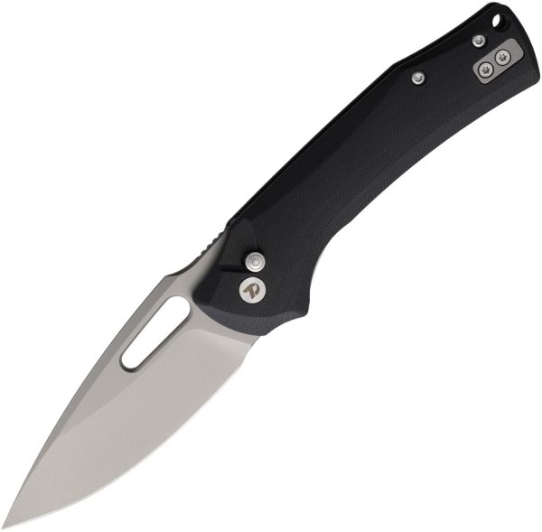 Dreamtech Button Linerlock Folding Knife 3.25" D2 Black G10