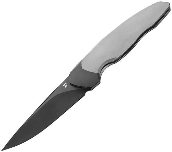 Dreamtech Framelock Folding Knife 4" M390 Blade Gray Titanium
