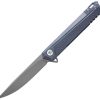 Dreamtech Framelock Ti Blue Folding Knife 3.75" S35VN