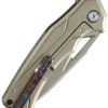 Dreamtech Framelock Folding Knife Gold Ti/Zirc 3.25" M390