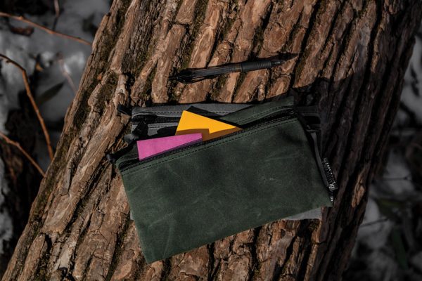 Duluth Pack Gear Stash Medium Waxed Canvas Pouch OD Green
