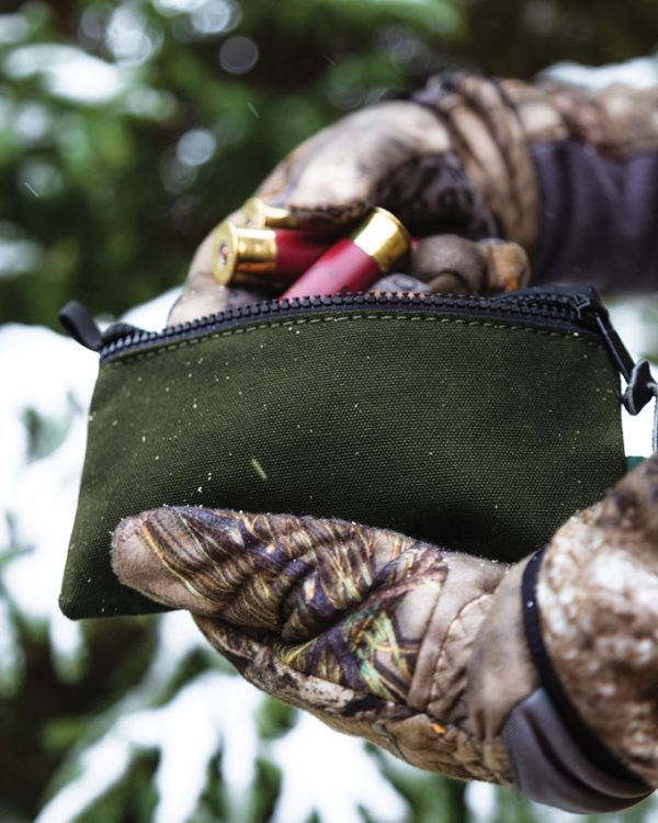 Duluth Pack Gear Stash Medium Waxed Canvas Pouch OD Green