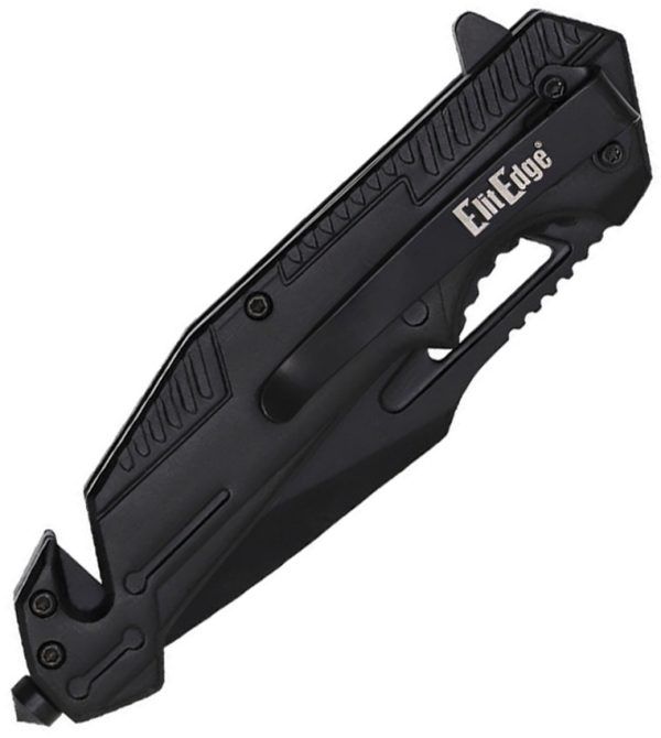 EE10A117BKG_add_01 ElitEdge Rescue Linerlock Assisted Opening Folding Knife Black