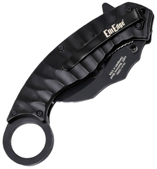 ElitEdge Karambit Linerlock Assisted Opening Black 2.75in