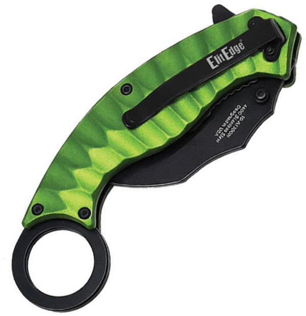 ElitEdge A/O Karambit Linerlock Green 2.75" Blade