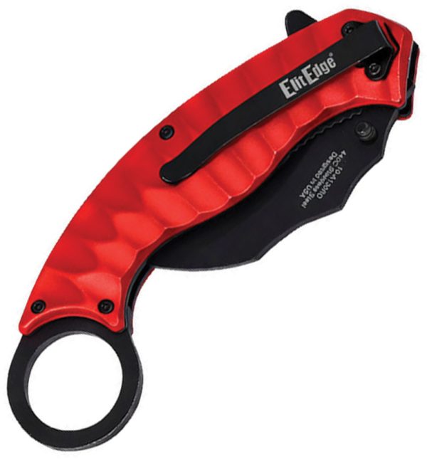 ElitEdge A/O Karambit Linerlock Red, 2.75" Blade