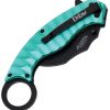ElitEdge A/O Karambit Linerlock Teal 2.75" Blade