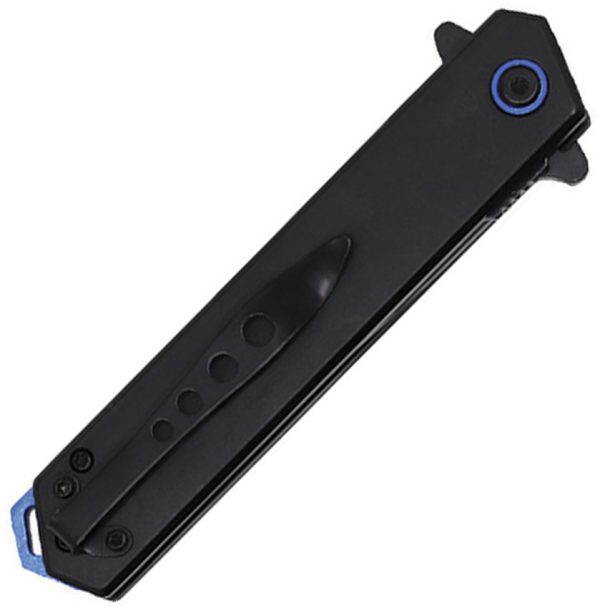 EE10A131BBLT_add_01 ElitEdge Linerlock Folding Knife 3.75" Tanto Black/Blue