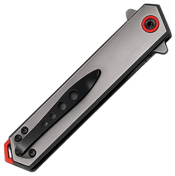 EE10A131GYRT_add_01 ElitEdge Linerlock Assisted Opening Folding Knife 3.75" Tanto Gray