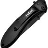 ElitEdge Assisted Opening Linerlock Folding Knife Black 2.88in Blade