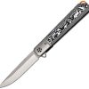 EE10B027GY ElitEdge Linerlock Folding Knife Black/White Micarta D2 3.75"