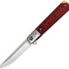 EE10B027RD ElitEdge Linerlock Folding Knife 3.75" D2 Black/Red Micarta