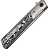 EE10B028GY_add_01 ElitEdge Linerlock Folding Knife 3.75" D2 Black/White Micarta