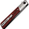 ElitEdge Linerlock Folding Knife 3.75" D2 Blade Black/Red Micarta