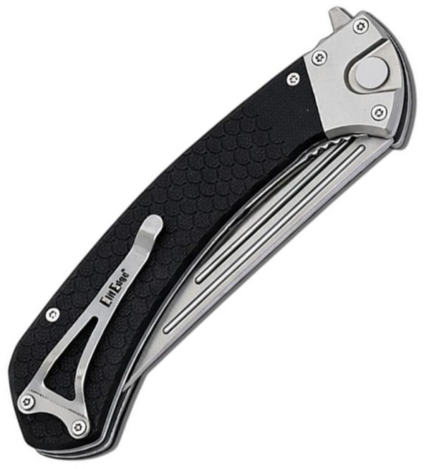 EE10B030BK_add_01 ElitEdge Linerlock Black Folding Knife 4" Satin Blade