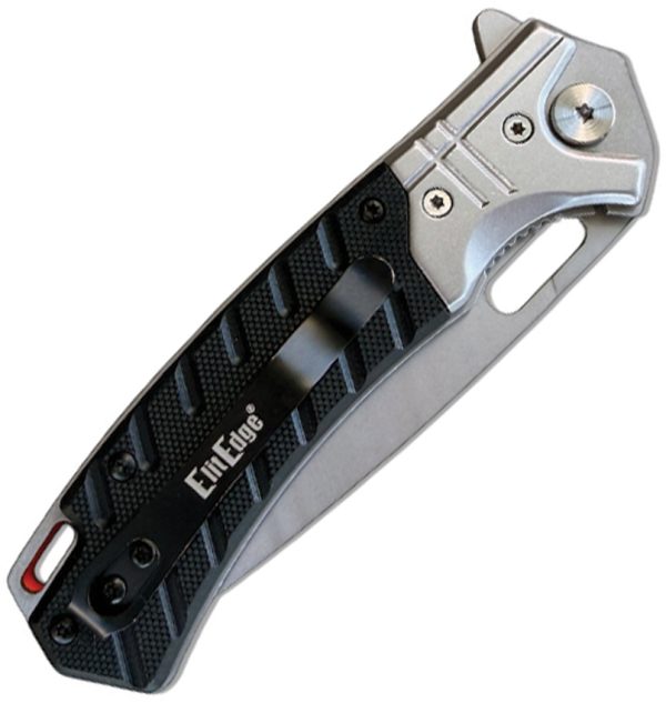 ElitEdge Linerlock Folding Knife 3.75" 440C Black G10