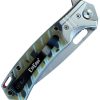 ElitEdge Linerlock Folding Knife 3.75" Blade Dark Camo