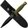 ElitEdge Boot Knife Desert Green 4.63" Dagger w/ Sheath