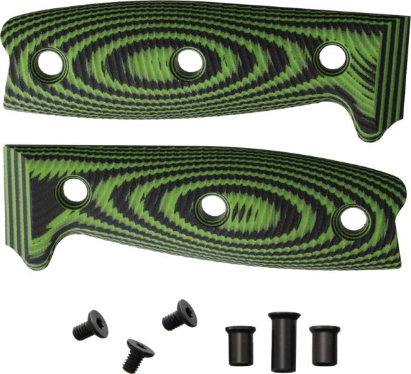 ESEE 3 Handle G10 Black and Neon Green with Hardware