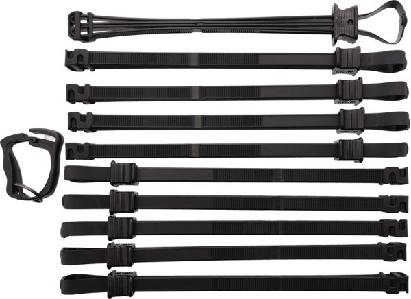 EURO SECURITY PRODUCTS Disposable Handcuffs Black 10-Pack w/ Cutter