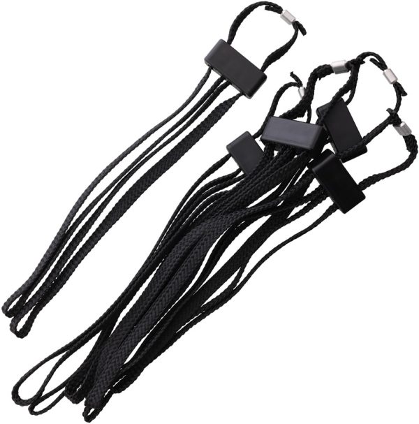 Euro Security Products Textile Disposable Handcuffs Black 5-Pack