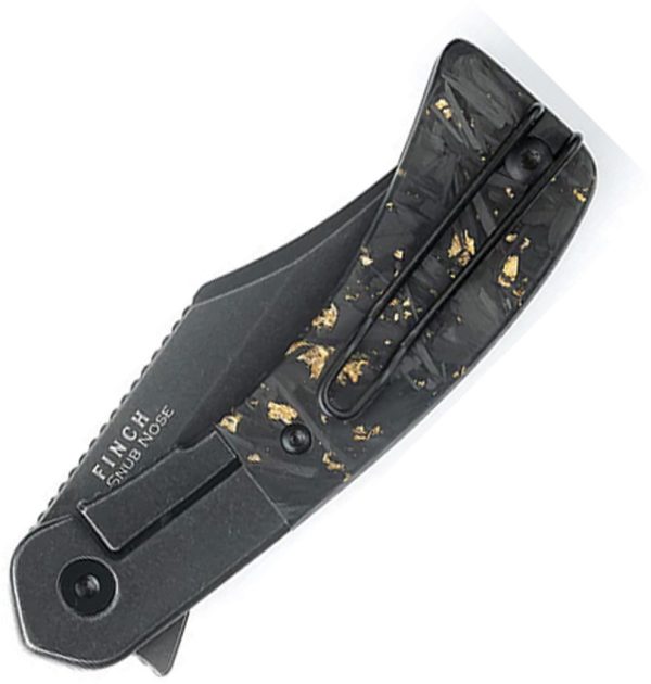 FKCSN180_add_01 Finch Snub Nose Framelock 2.5" 154CM Carbon Fiber Folding Knife