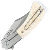 Finch Snub Nose Framelock 2.5" 154CM Mother of Pearl Folding Knife