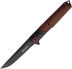 Falcon Linerlock Folding Knife Wood Handle