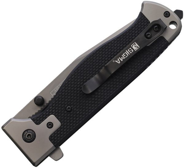 Falcon Linerlock Folding Knife 4" Titanium-Coated 440 Black G10