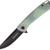 Falcon Linerlock Jade 3.5" Black Titanium Folding Knife
