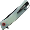 Falcon Linerlock Jade 3.5" Black Titanium Folding Knife